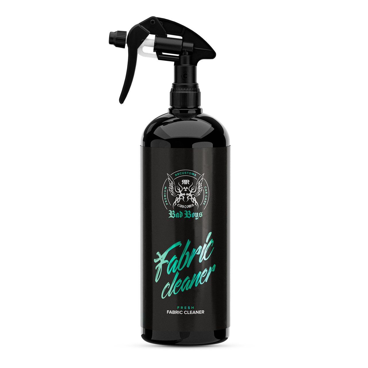 Fabric Cleaner 1L – Frasco spray preto com rótulo verde para limpeza de tecidos e estofos auto | Interior Auto | miio Store
