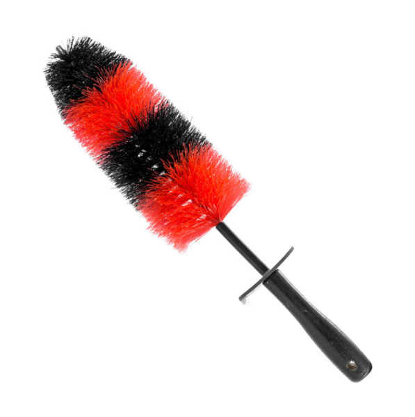 Wheel Brush – Orange-red bristle spoke cleaning brush with long black anti-slip handle | Car Care Tool | miio Store