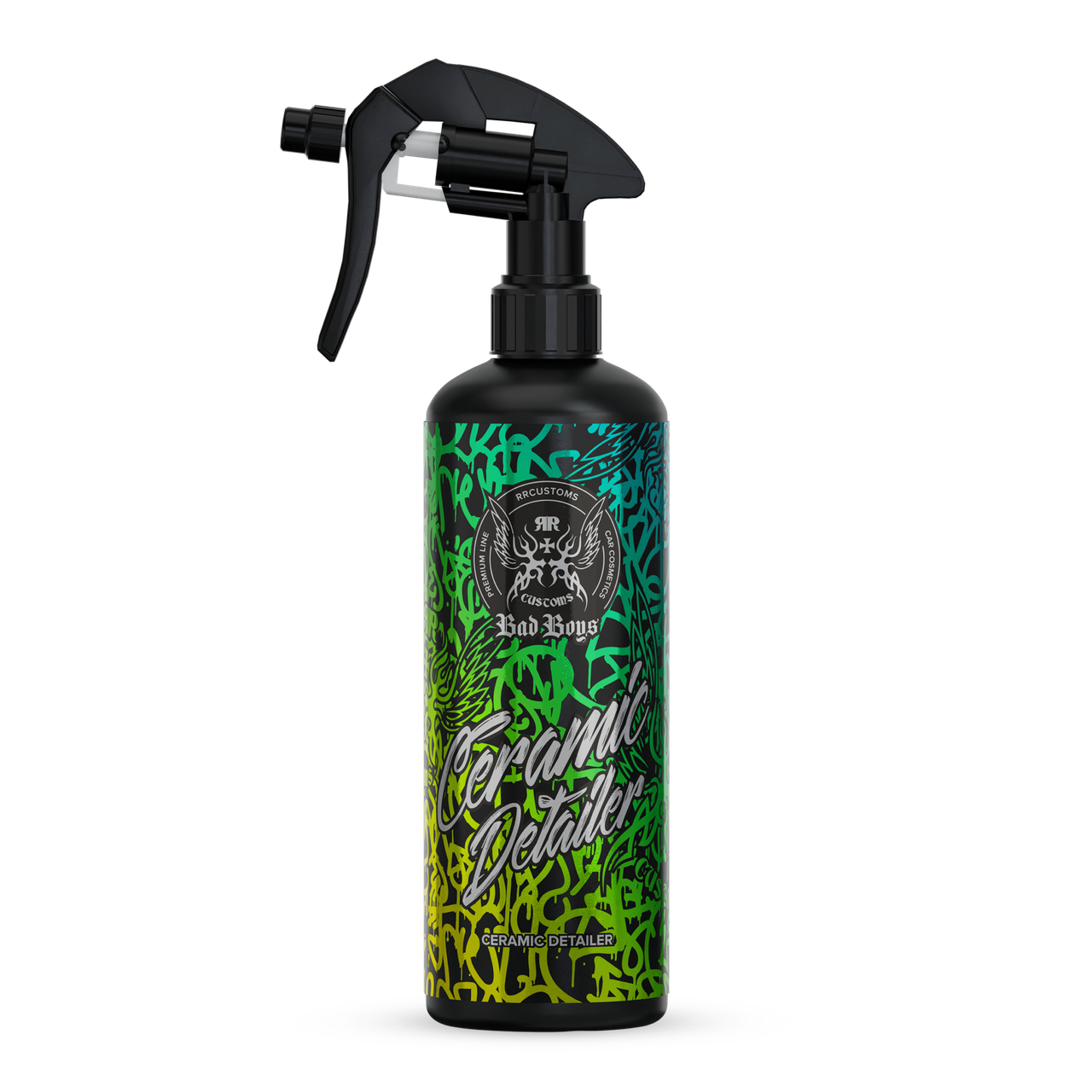 Ceramic Detailer 500ml – Black 500ml bottle with vibrant green street-art graffiti label for ceramic-enhanced paint protection | Car Detailing | miio Store