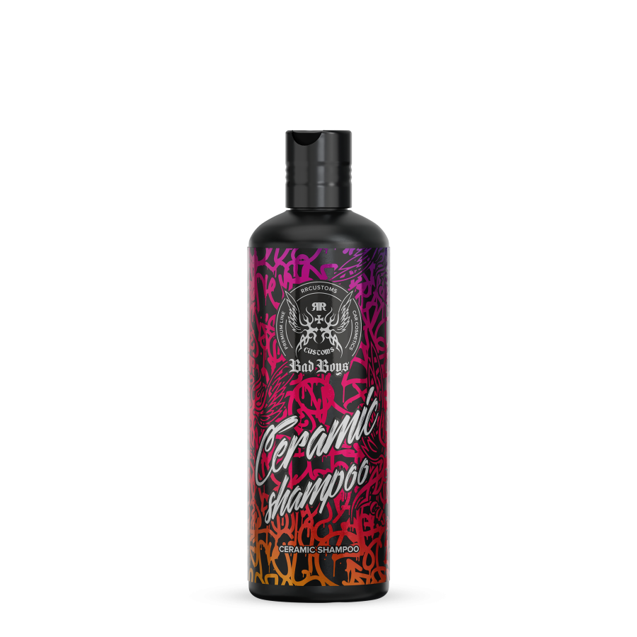 Ceramic Shampoo 500ml – Flacon noir 500ml avec étiquette art graffiti multicolore Ceramic Shampoo pour lavage auto SiO2 | Lavage Auto | miio Store