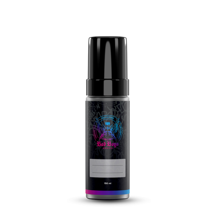 Foamer Bottle 150ml – Frasco dispensador de espuma negro con etiqueta multicolor vibrante para aplicar espuma limpiadora | Detailing Auto | miio Store