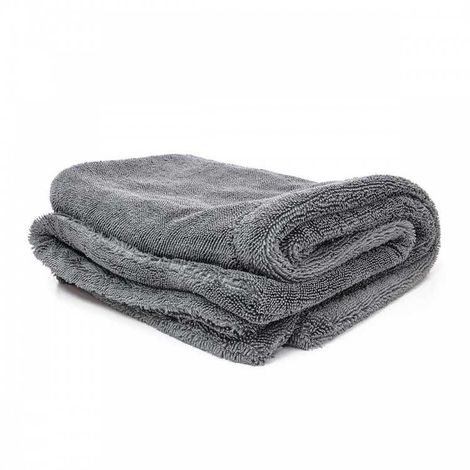 Black Master Premium Drying Towel 60x90 1600gsm – Thick dark grey premium plush microfibre drying towel, folded to show deep pile | Car Detailing | miio Store