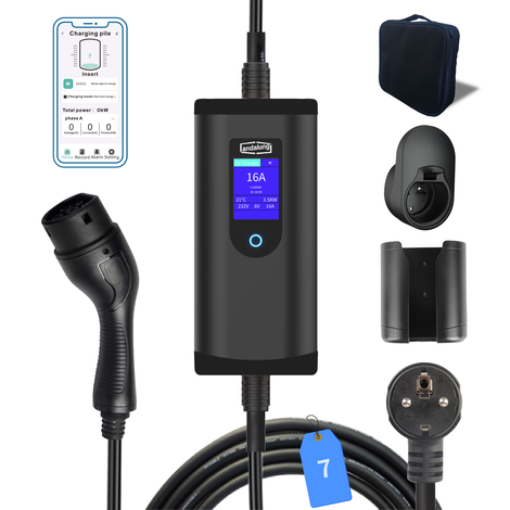 Andalung Portable EV Charger 3.7kW | App + 7m Cable – Product photo | EV Chargers – Portable | miio Store