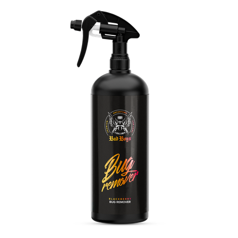 Bug Remover 1L – Flacon spray noir 1L avec étiquette jaune-orange, formulé pour dissoudre résidus d'insectes | Detailing Auto | miio Store