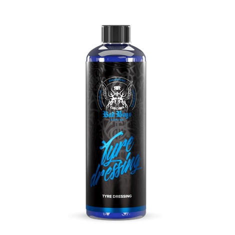 Tyre Dressing 500ml – Frasco azul-preto com letras azuis Tyre Dressing para acabamento brilhante de pneus | Detailing Auto | miio Store