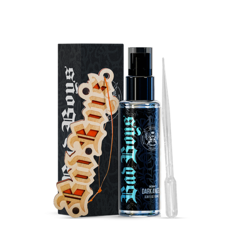 BadBoys Scents Air Freshener Spray – Blue-accented slim glass bottle with pump and black Bad Boys branded box, variant 1 | Car Accessories | miio Store