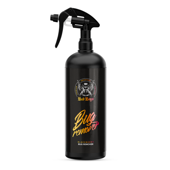 Bug Remover 1L – Black 1L spray bottle with yellow-orange label, formulated to dissolve insect residue from car surfaces | Car Detailing | miio Store