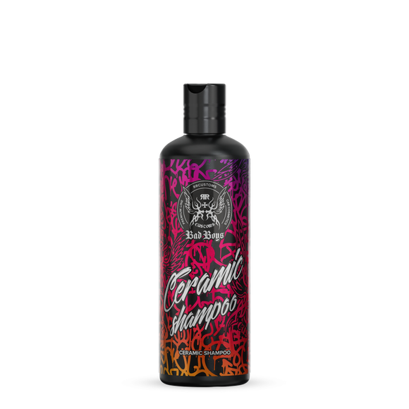 Ceramic Shampoo 500ml – Flacon noir 500ml avec étiquette art graffiti multicolore Ceramic Shampoo pour lavage auto SiO2 | Lavage Auto | miio Store