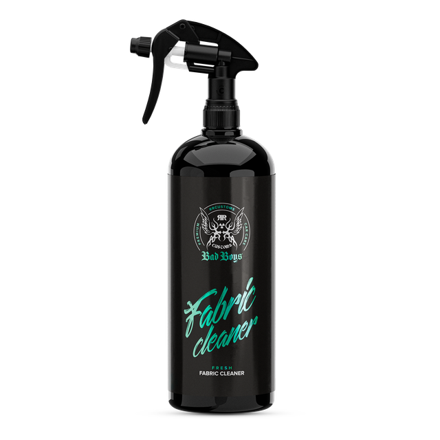 Fabric Cleaner 1L – Frasco spray preto com rótulo verde para limpeza de tecidos e estofos auto | Interior Auto | miio Store