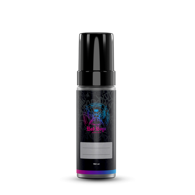 Foamer Bottle 150ml – Frasco dispensador de espuma negro con etiqueta multicolor vibrante para aplicar espuma limpiadora | Detailing Auto | miio Store